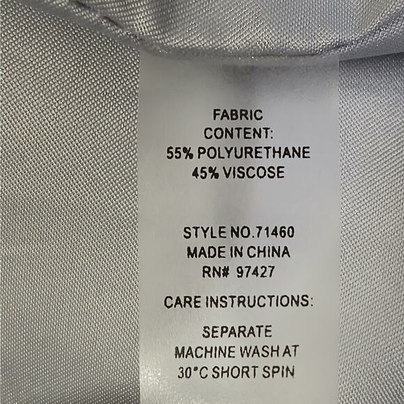 Dolce Cabo Womens Moto Jacket Medium Light Gray Faux Leather Biker Zip Pockets - Picture 9 of 10